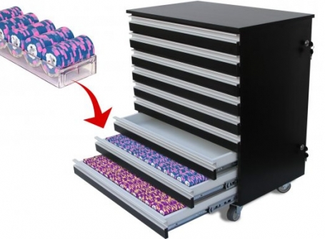 Armário Especial para Fichas de Poker